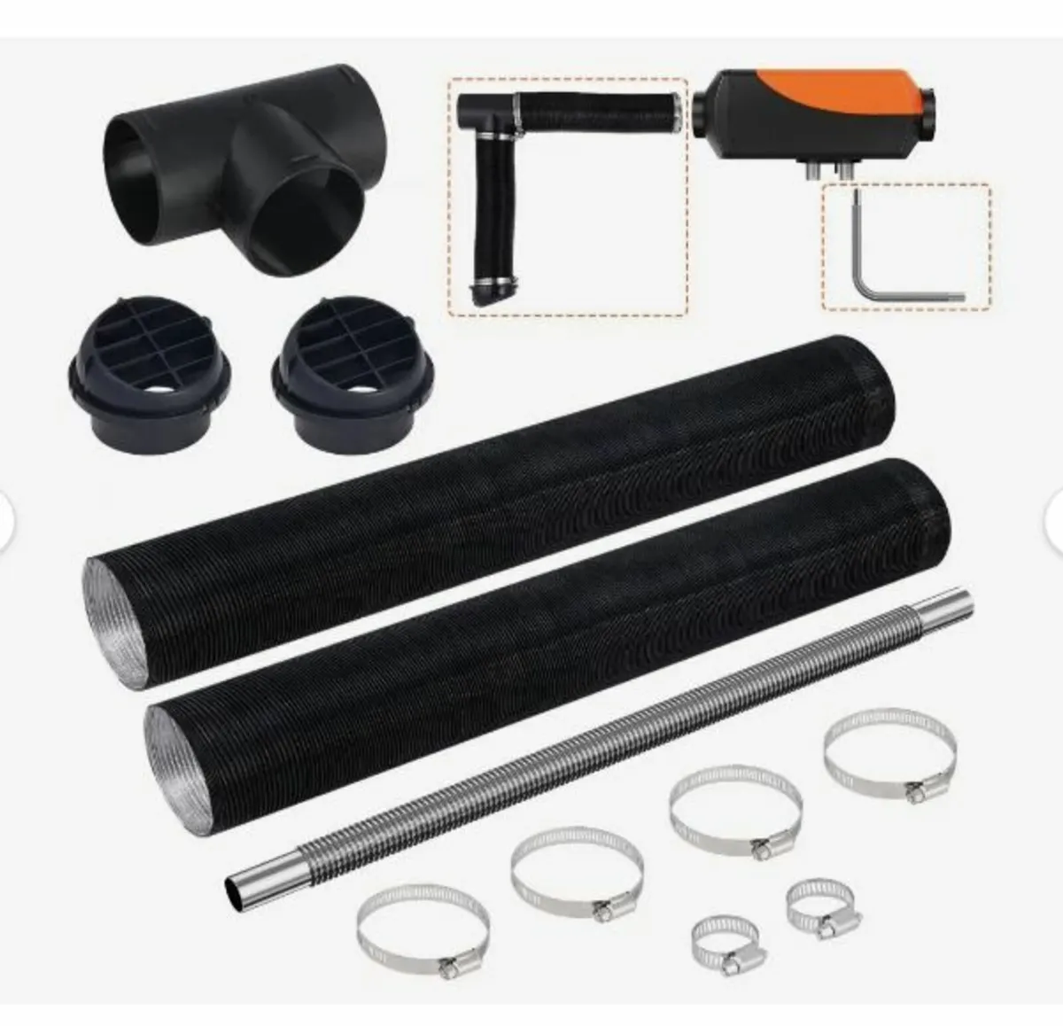 Diesel Heater Pipe Ducting Set, 76 mm - Image 1