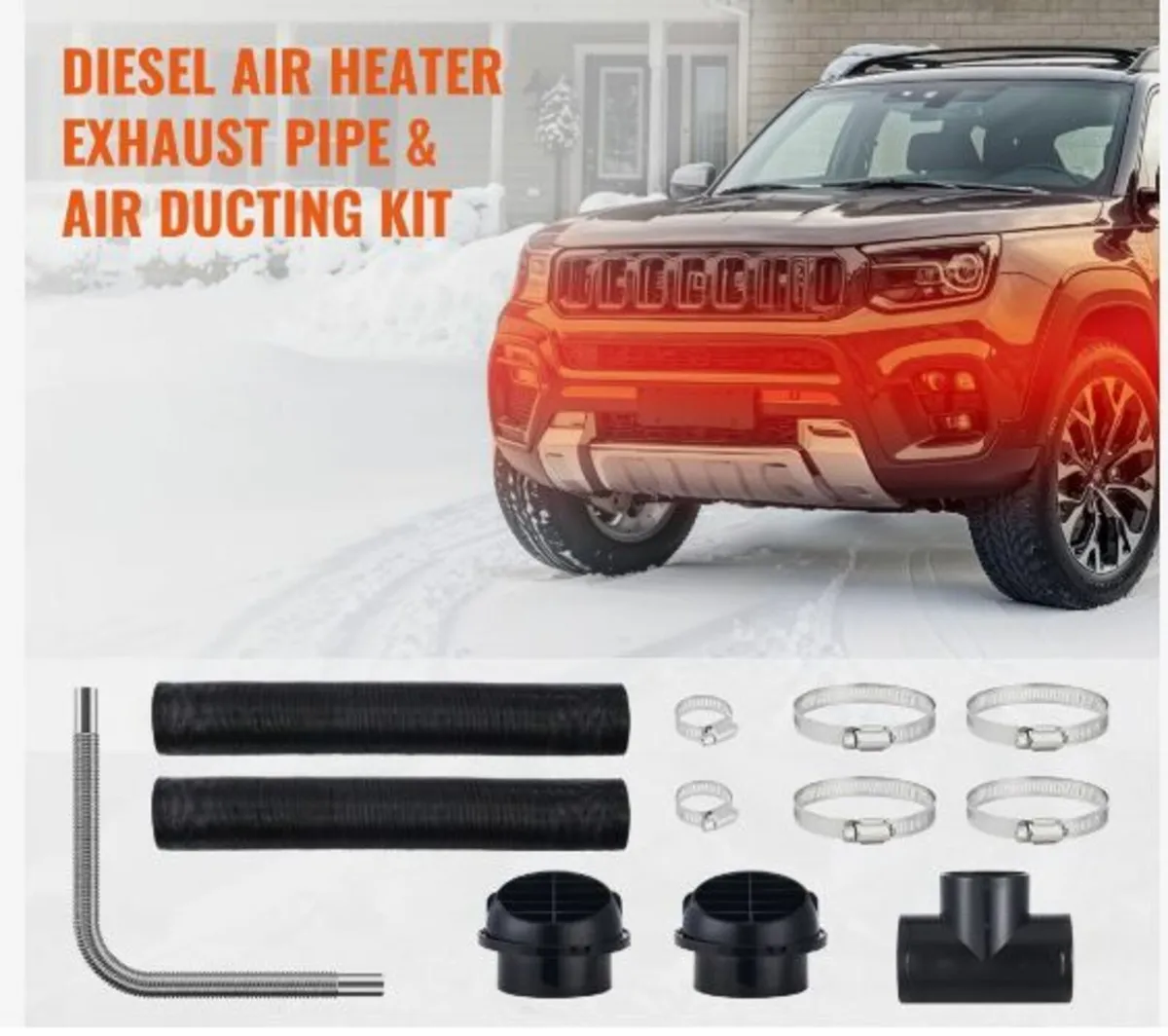 Diesel Heater Pipe Ducting Set, 76 mm - Image 3