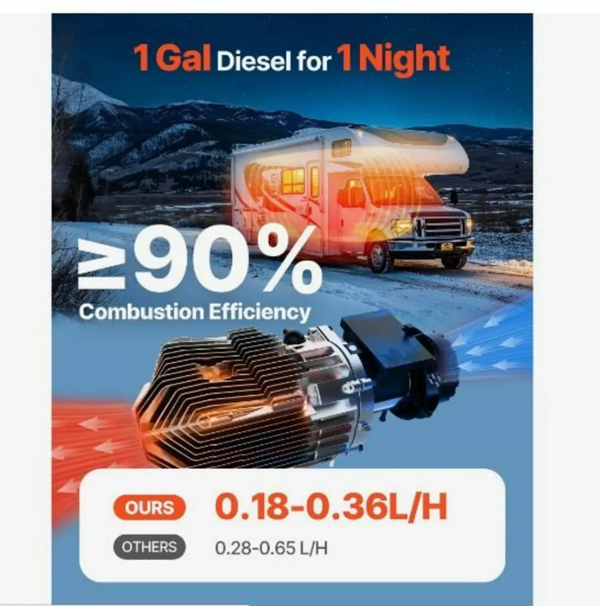 Diesel Air Heater, 12-24V 8KW - Image 2