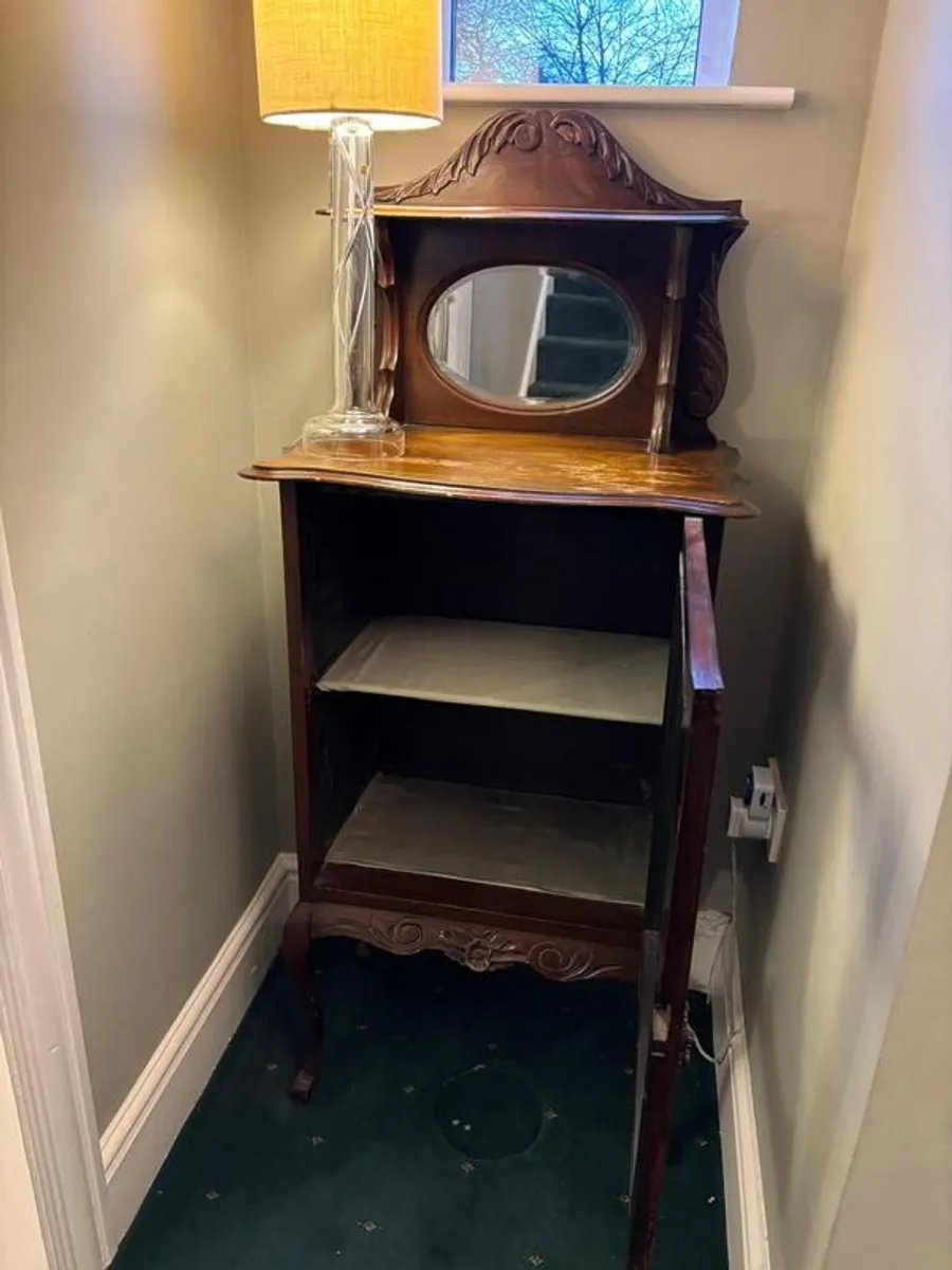 Vintage wooden display cabinet - Image 2