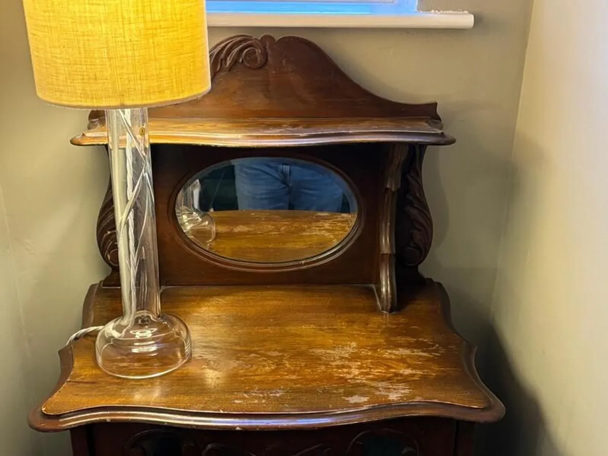 Vintage wooden display cabinet - Image 4