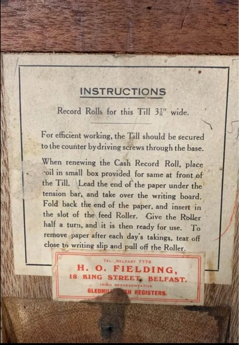 Antique Belfast shop till - Image 4