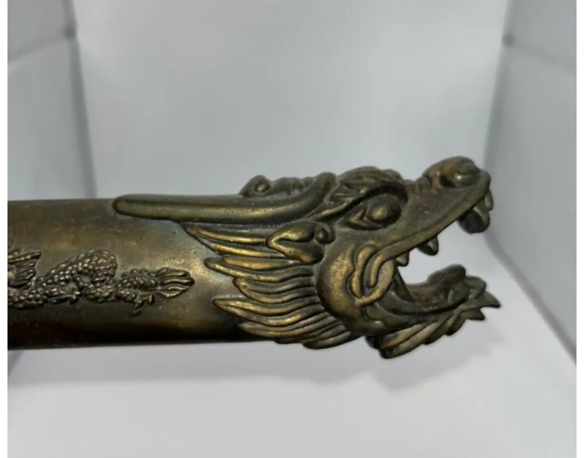 Vintage Chinese Dragon Head Knife - Image 1