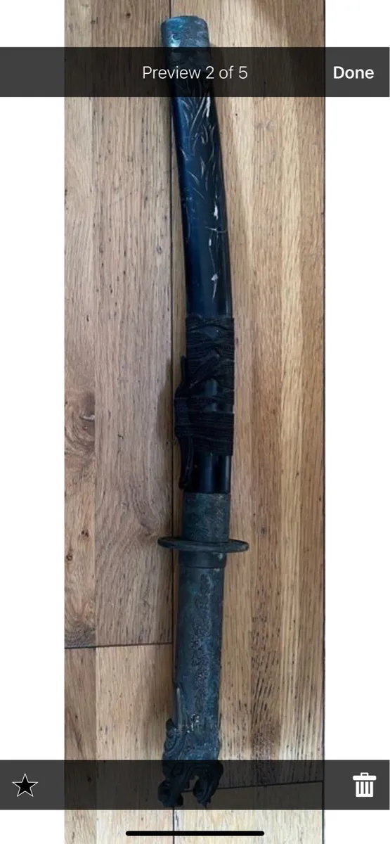 Vintage Chinese Dragon Head Knife - Image 3