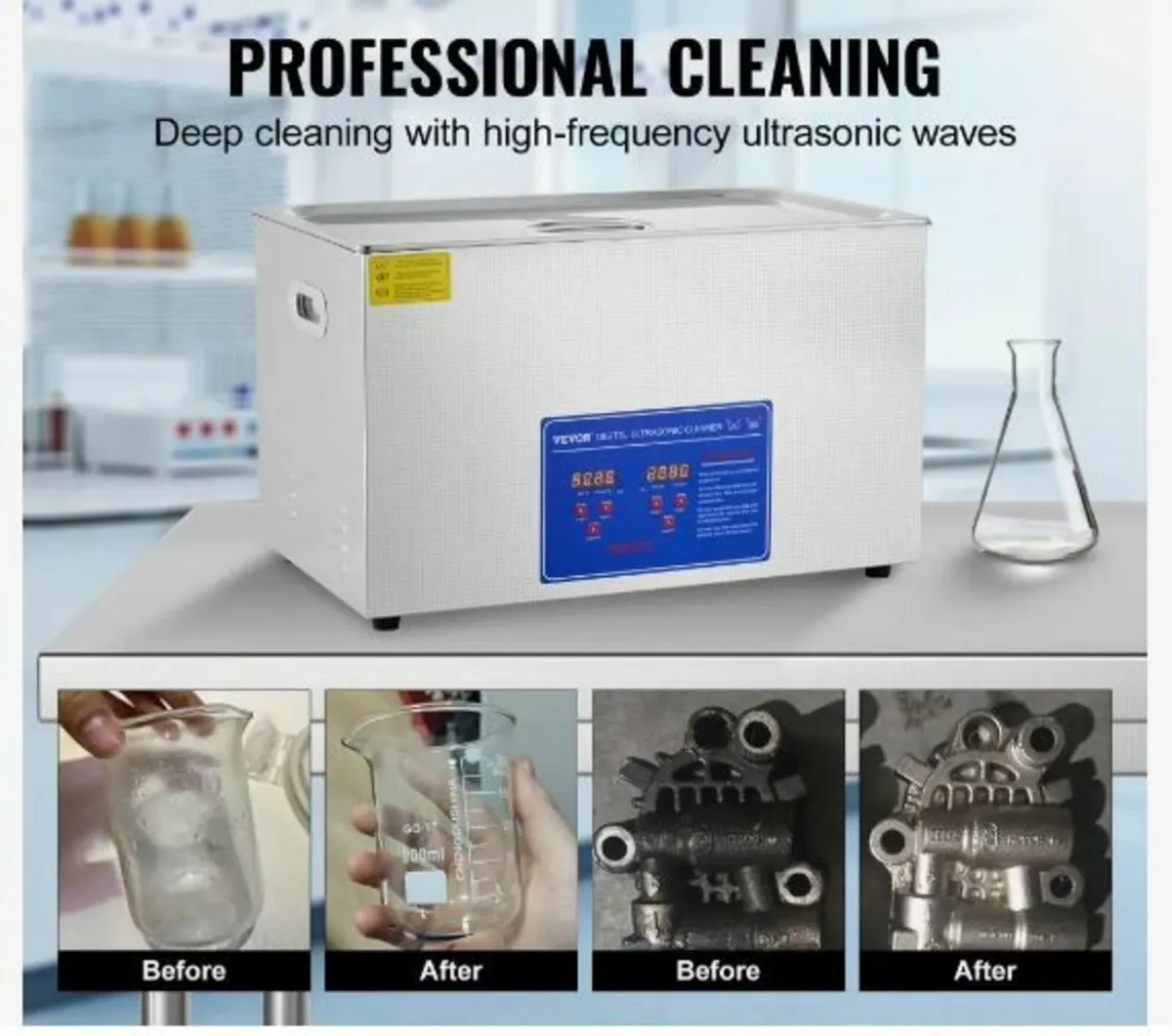 Professional Ultrasonic Cleaner, 30 L - Image 3