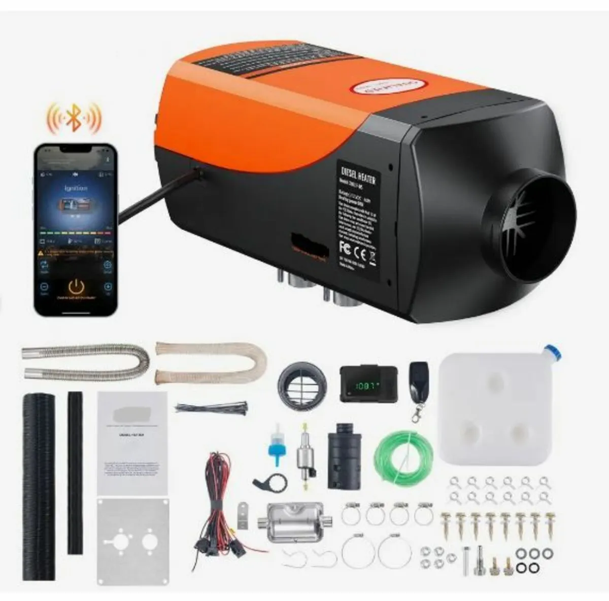 Bluetooth App Control Diesel Air Heater, 12V 8KW - Image 1