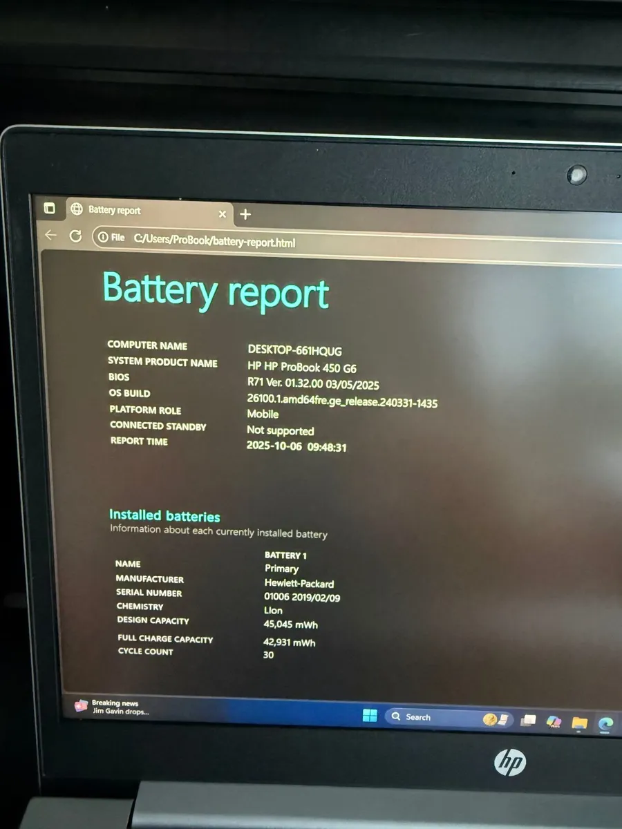 HP Probook 450 G6 Laptop i5./16GB/256SSD/FHD - Image 3