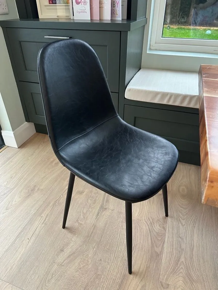 Solid Oak Dining Table & Chairs - Image 4