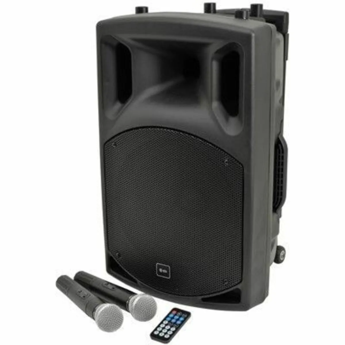 12" PA Speaker Bluetooth with 2 Wireless Mics - Image 4
