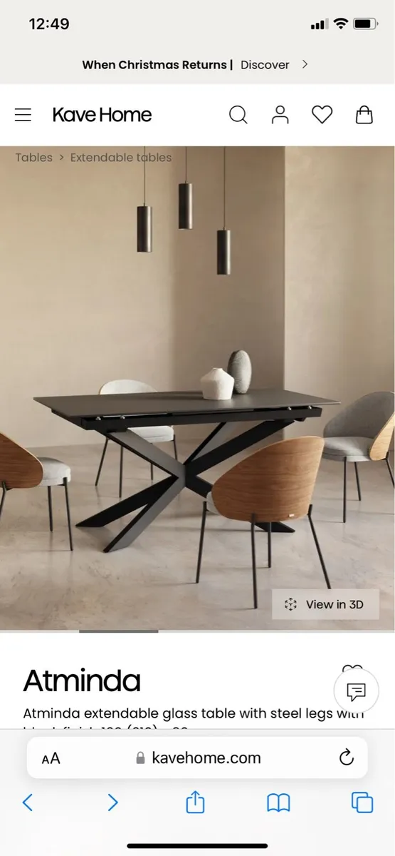 Kave home atminda table brand new in box - Image 3