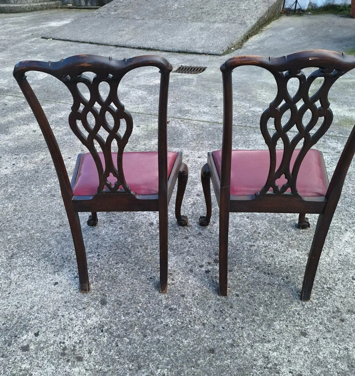 A pair of 19th century Chippendale style chairs - Image 2