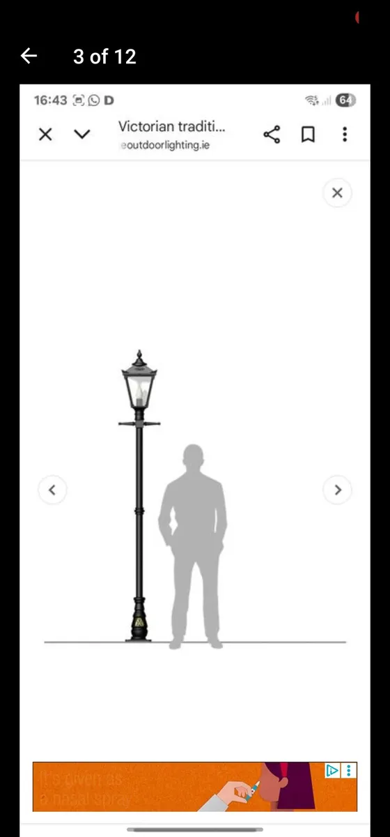 Cast Iron lamp post Harte Wexford Victorian Style - Image 3