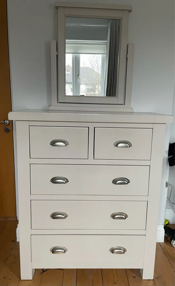Chest of drawers with vanity mirror - Image 1
