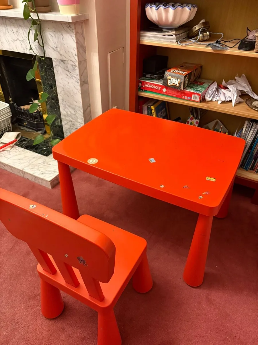 kids’ table and chairs from IKEA
