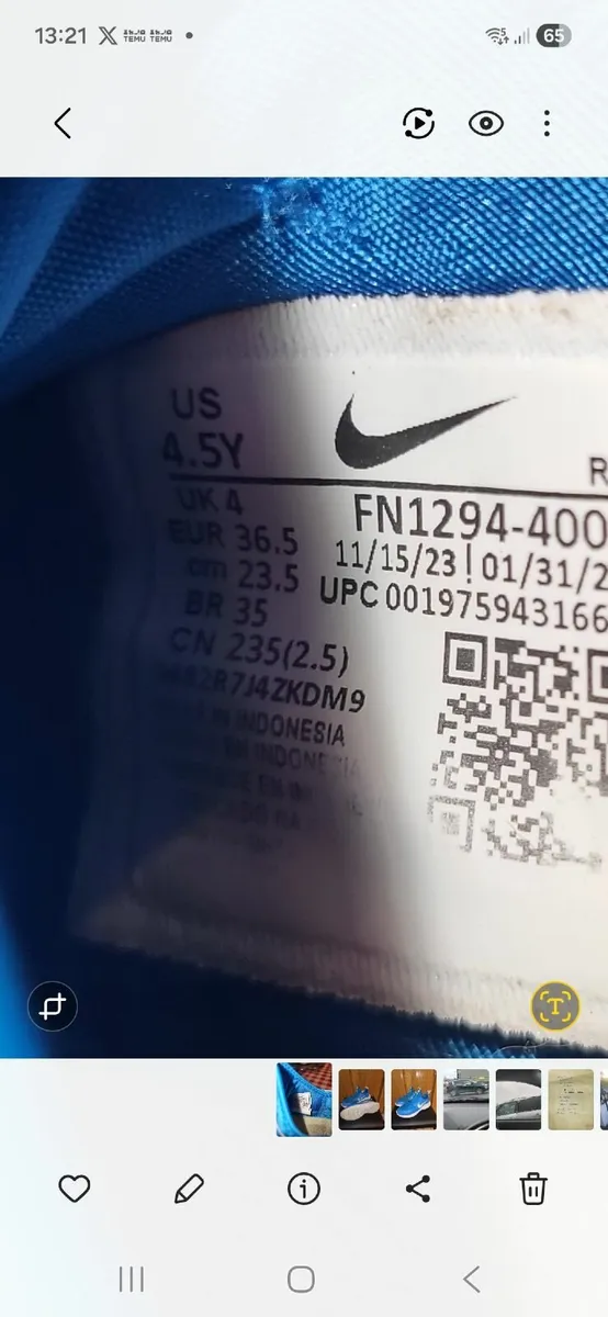 Nike Blue runners - Image 3