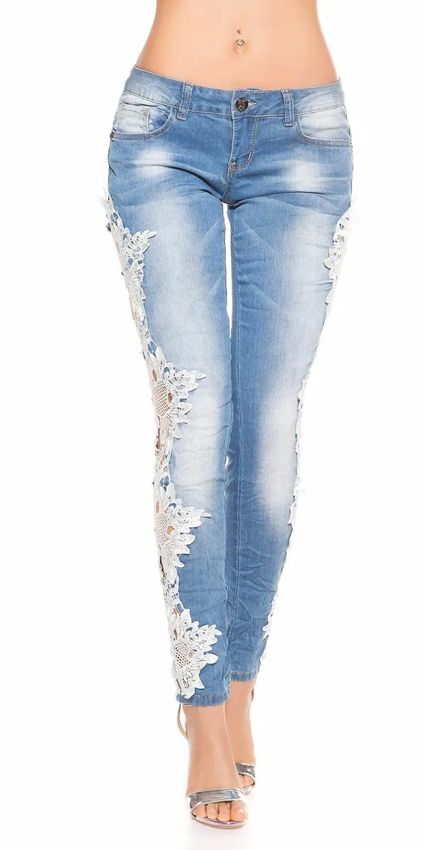Skinnies_with_lace__Color_JEANSBLUE size 36 - Image 1
