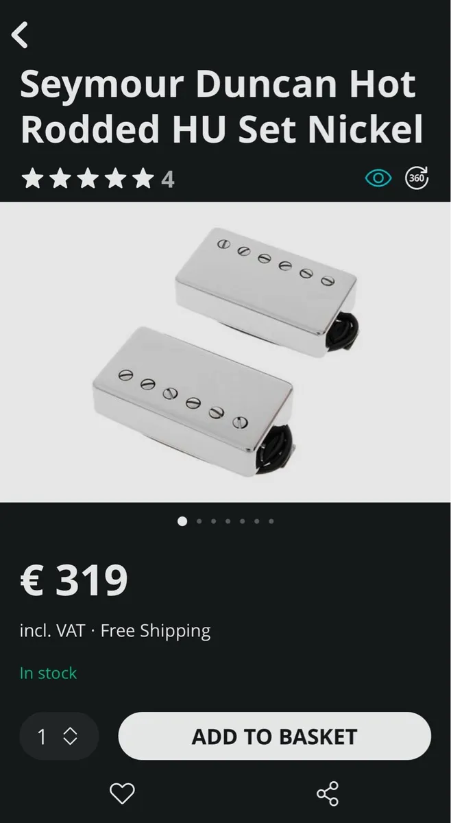 Seymour Duncan Hot Rodded Humbucker Set Nickel - Image 4