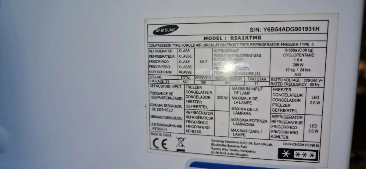 Samsung Fridge Freezer - Image 2
