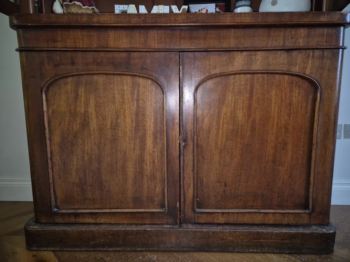 Victorian Mahogany Bookcase Press - Image 4