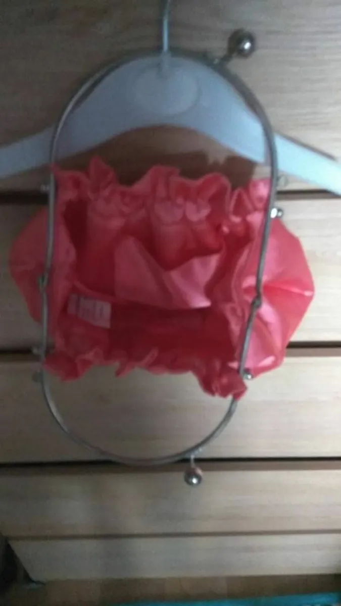 coral clutch bag never worn - Image 2