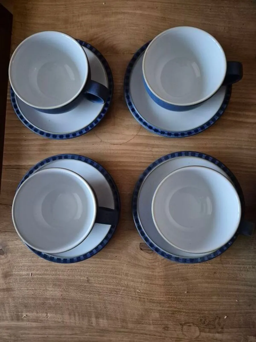 Denby Reflex Blue - teacups, saucers & dinner plates - Image 1