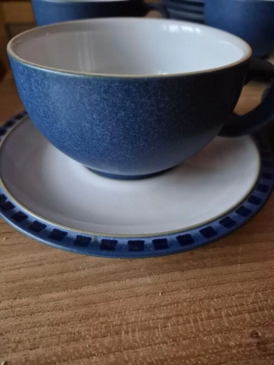 Denby Reflex Blue - teacups, saucers & dinner plates - Image 2