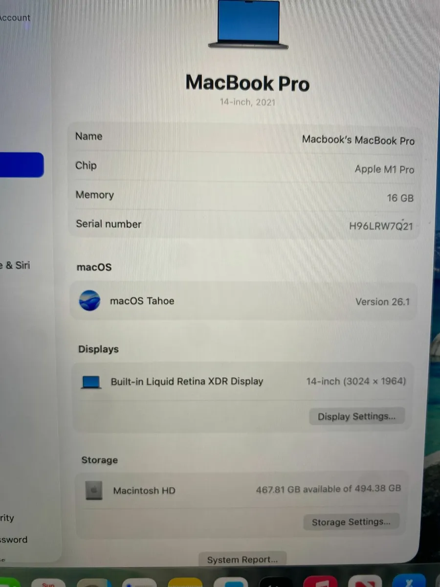 MacBook Pro 14-inch (2021) M1 Pro | 16GB | 512GB - Image 2