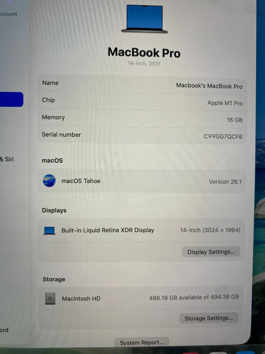 MacBook Pro 14-inch (2021) M1 Pro | 16GB | 512GB - Image 2