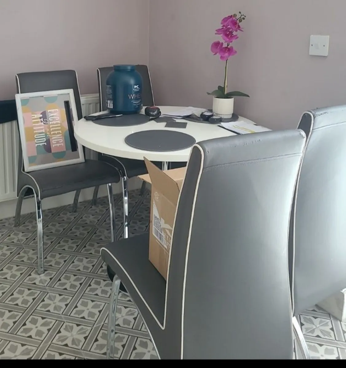 Dining Table & 4 Chairs - Image 3