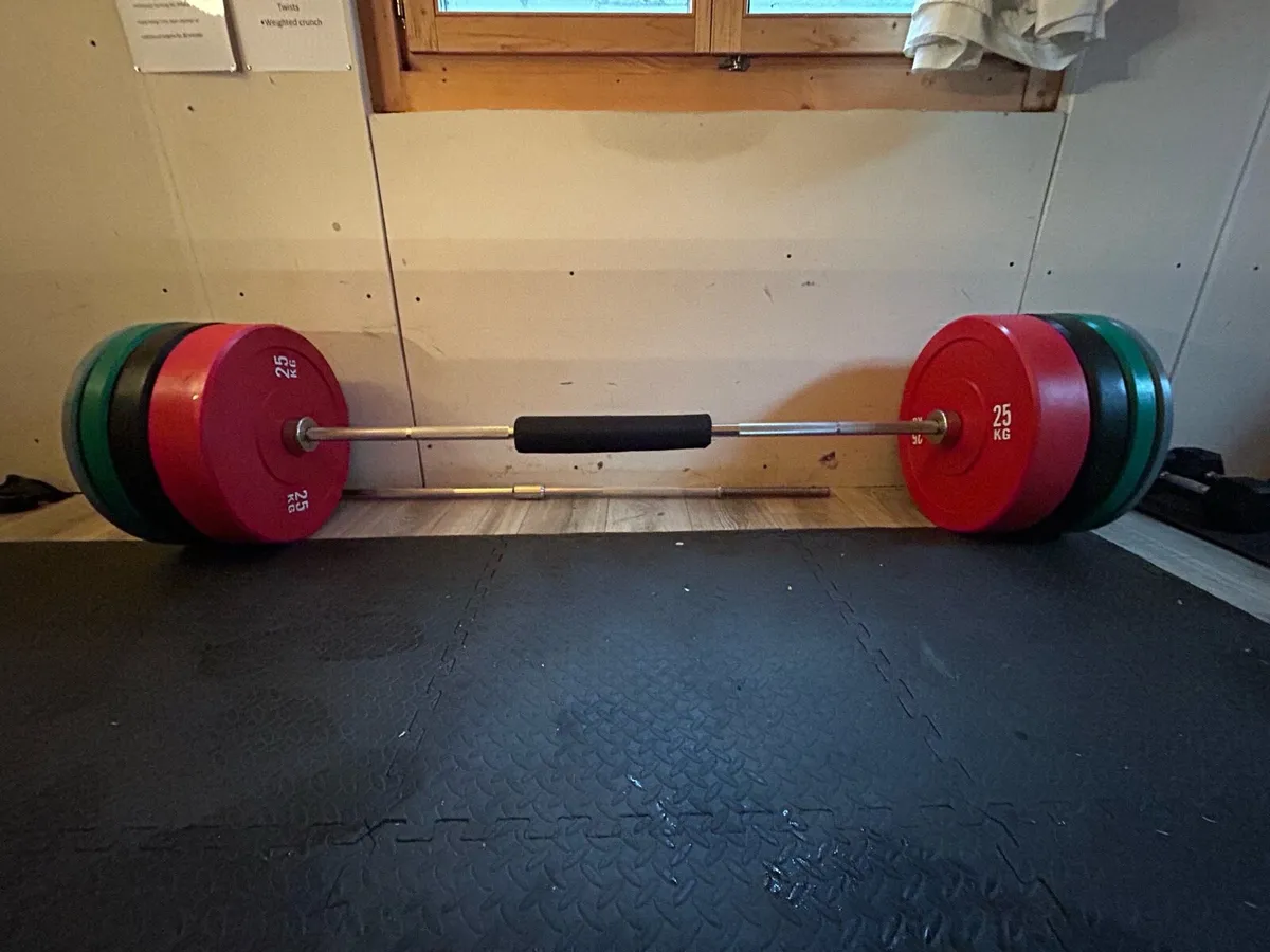 Olympic Bar & Bumper Plates - Image 2