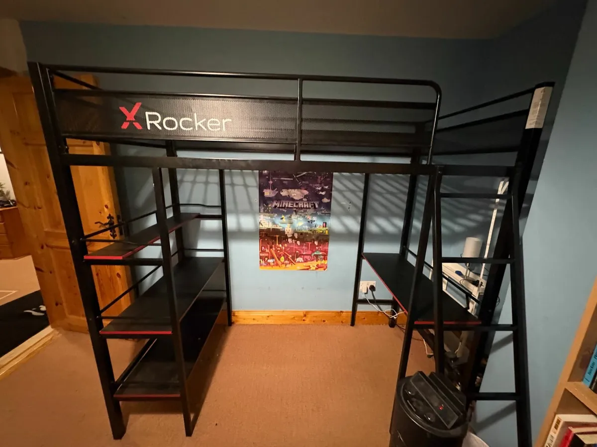 X Rocker Fortress High Sleeper Gaming Bunk Bed - Image 1