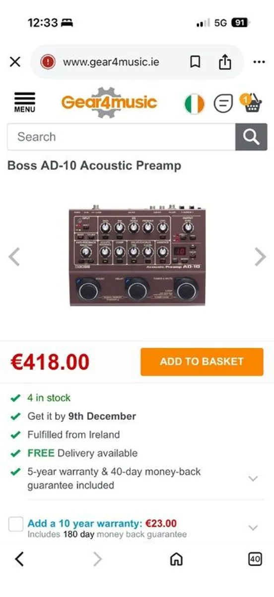 Boss AD-10 acoustic preamp - Image 2