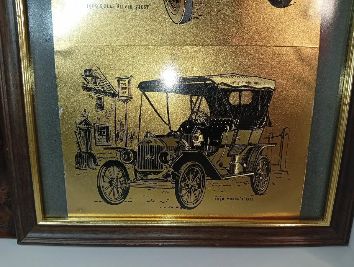 Lot Of 4 1980s Dufex Prints Gold Foil 8"X6 Antique - Image 2