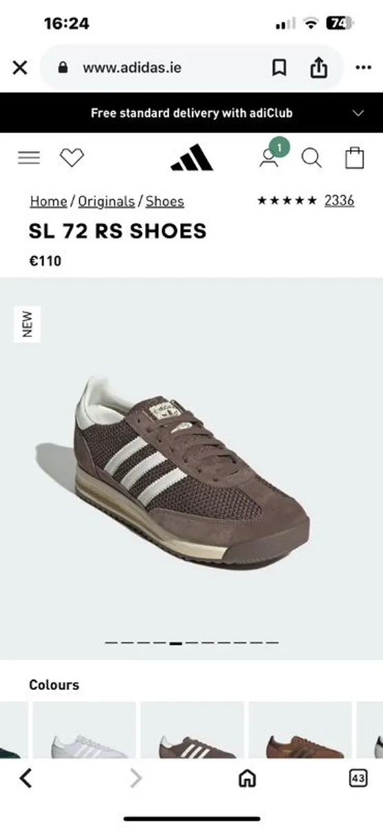 adidas trainers  SL 72 - Image 1