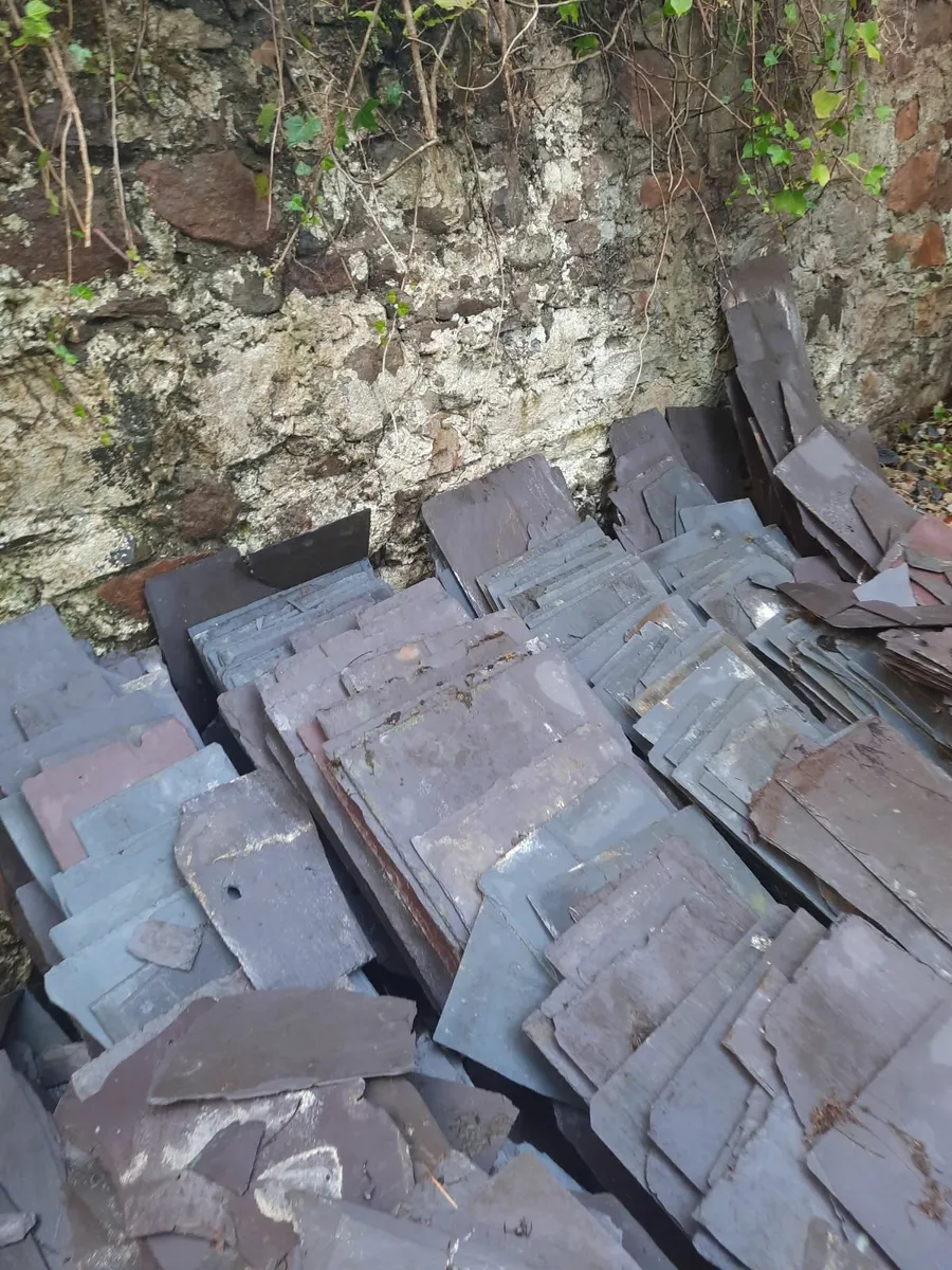 Blue bangor roof tiles and ridge tiles - Image 3
