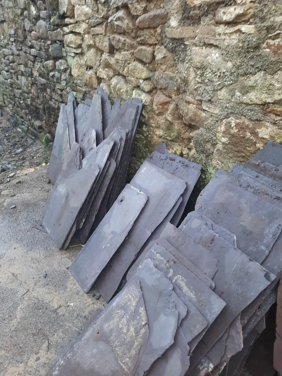 Blue bangor roof tiles and ridge tiles - Image 4
