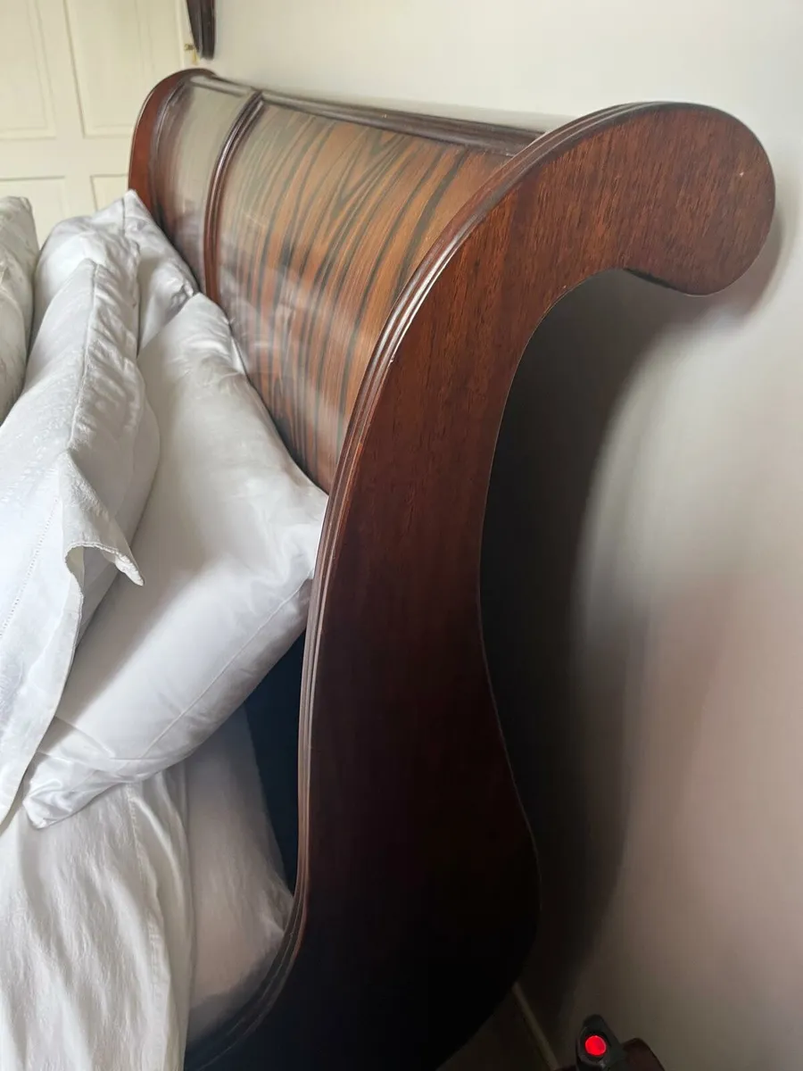 6Ft Magnificent Mahogany Sleigh bed ex Casey's - Image 4