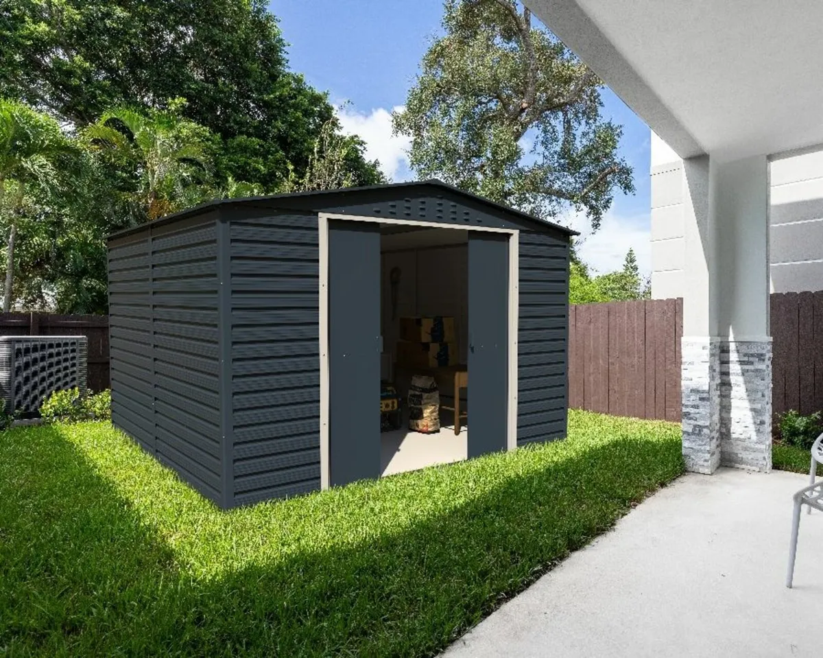 Alpine 10×8 Grey Steel Shed + FREE Floor Kit 🏡🔩 - Image 1