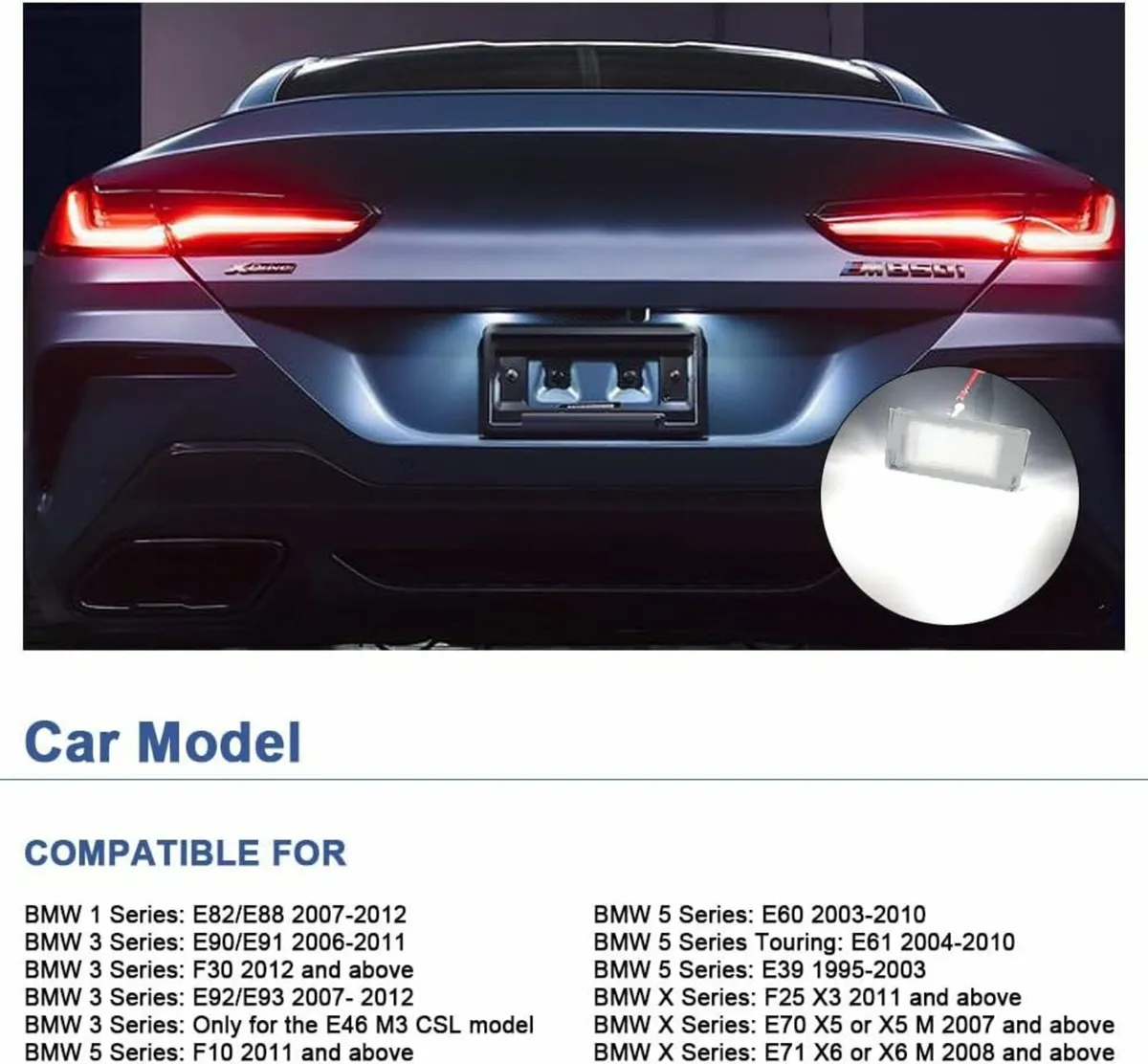 BMW LICENSE NUMBER PLATE MODULES LED CANBUS ERROR - Image 2