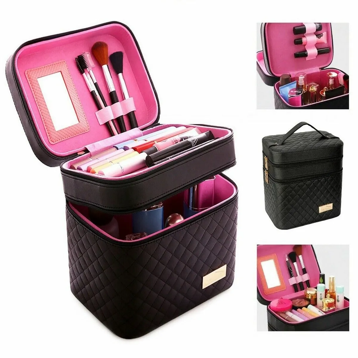 Cosmetic Case Beauty Suitcase Box Organizer Makeup - Image 2