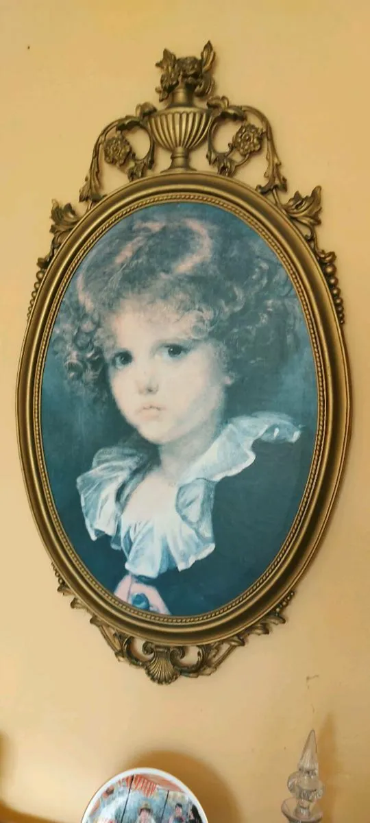 Oval Portrait Print on Board - Image 1