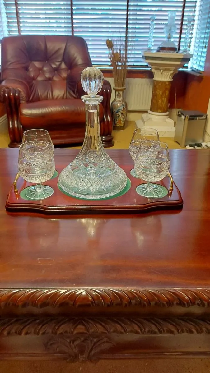 Galway Crystal Longford Decanter set. - Image 1