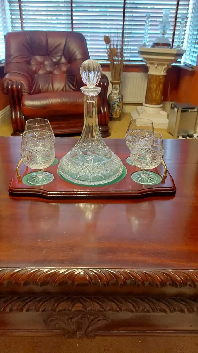 Galway Crystal Longford Decanter set. - Image 3