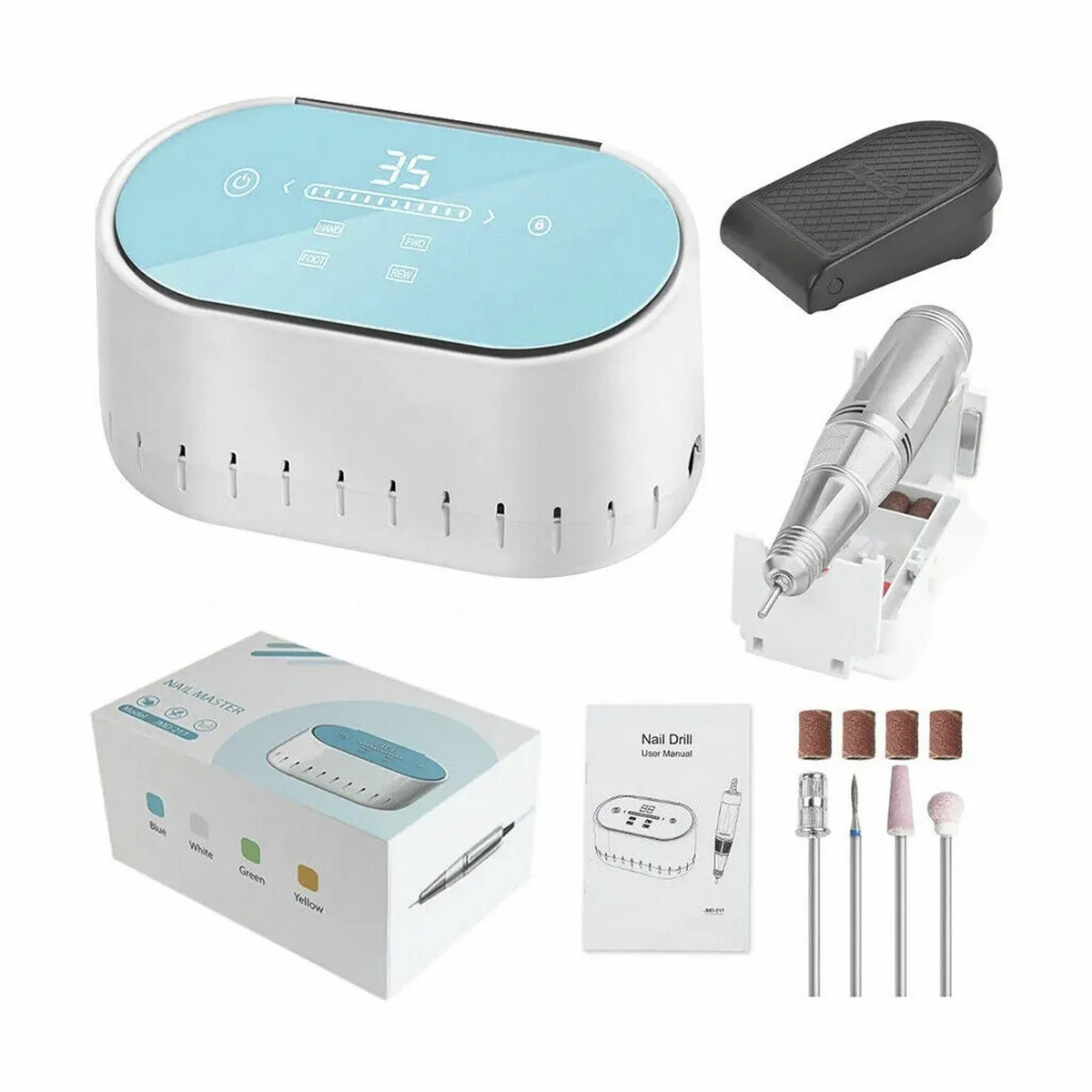 Professional 35000RPM 60W Electric Nail Drill - Image 2