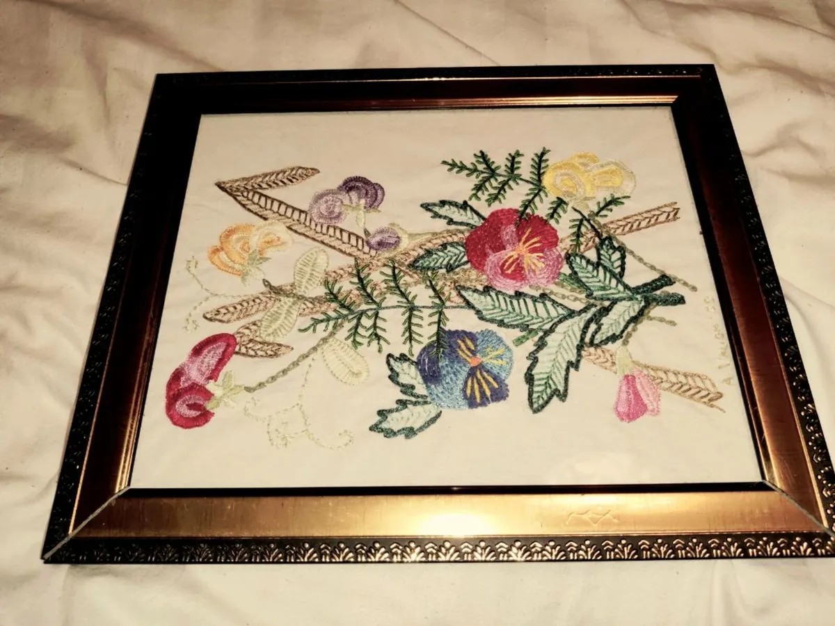 GOLDEN TAPESTRY 24CT Sewn Vintage In Gold Wall Art - Image 1