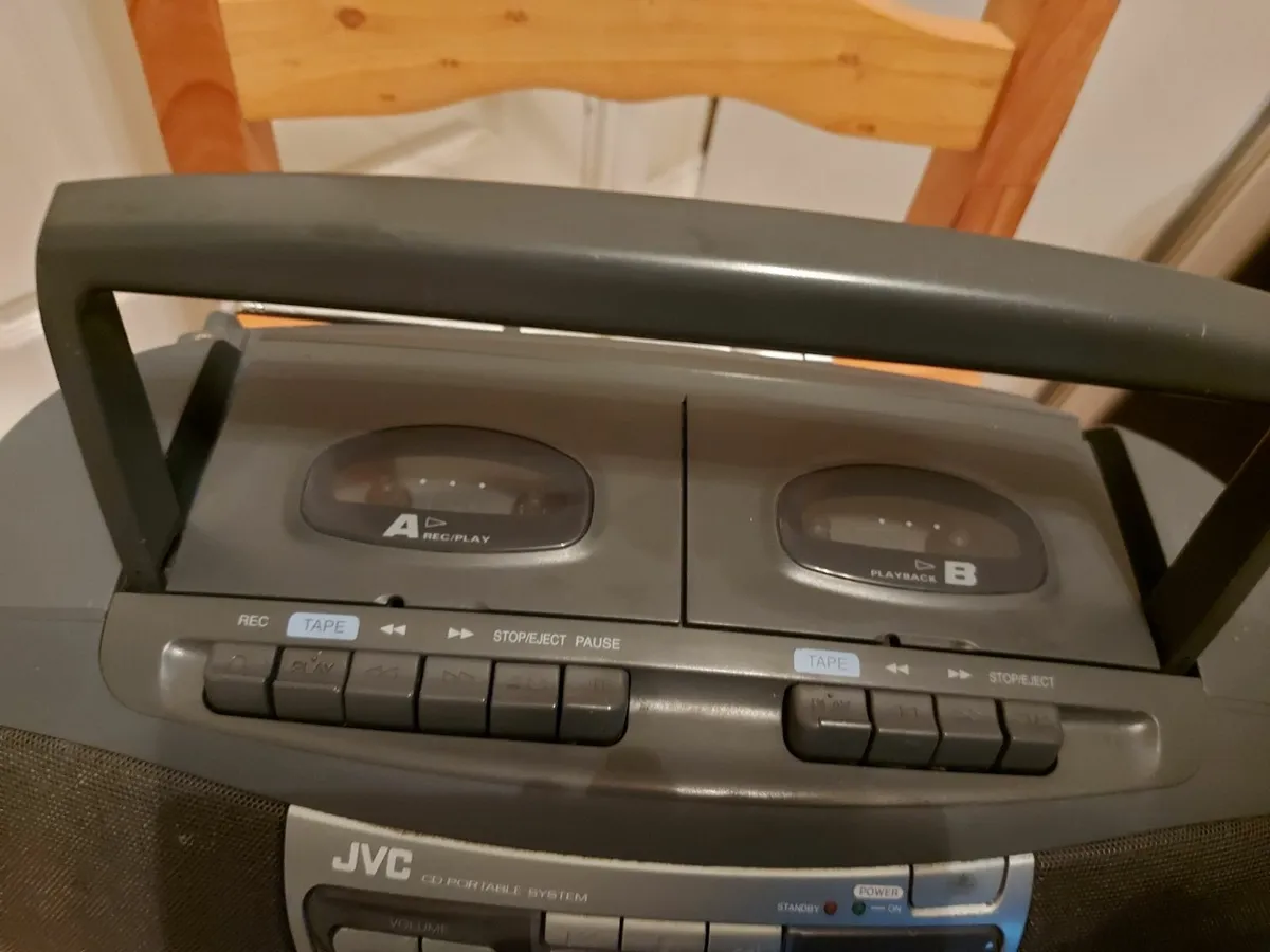 JVC Portable Stereo System, CD, Twin Tape & Radio - Image 3