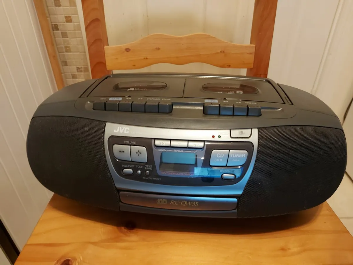 JVC Portable Stereo System, CD, Twin Tape & Radio - Image 1