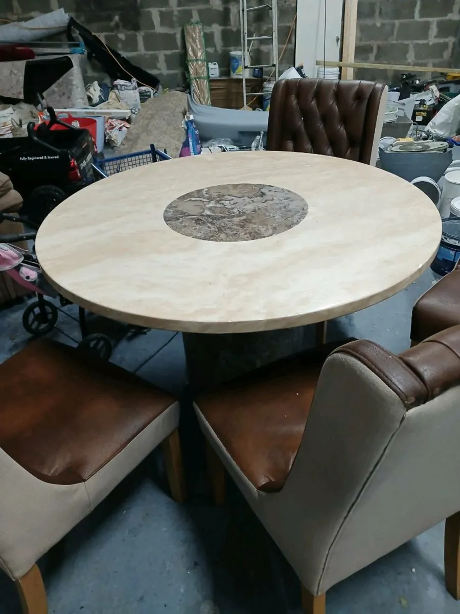 Marble table and 4 chairs bargin - Image 1