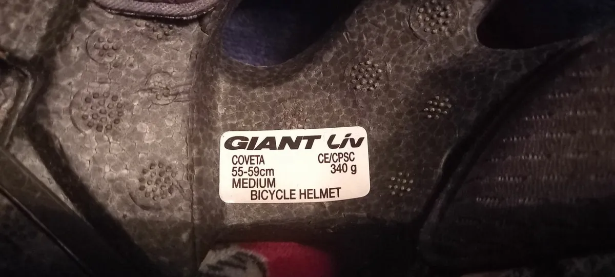 Giant Liv cycling helmet medium. - Image 2