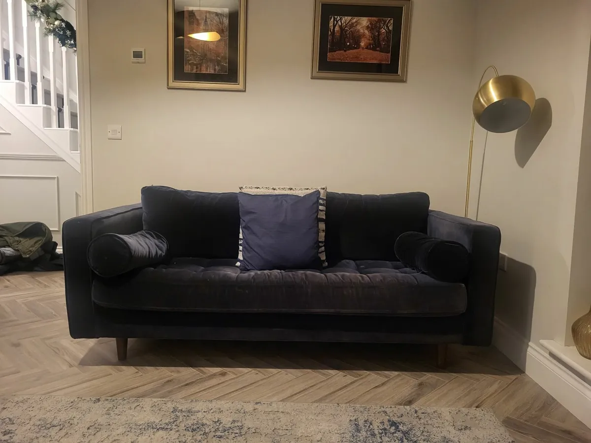 2 x couches (tan and navy) - Image 3